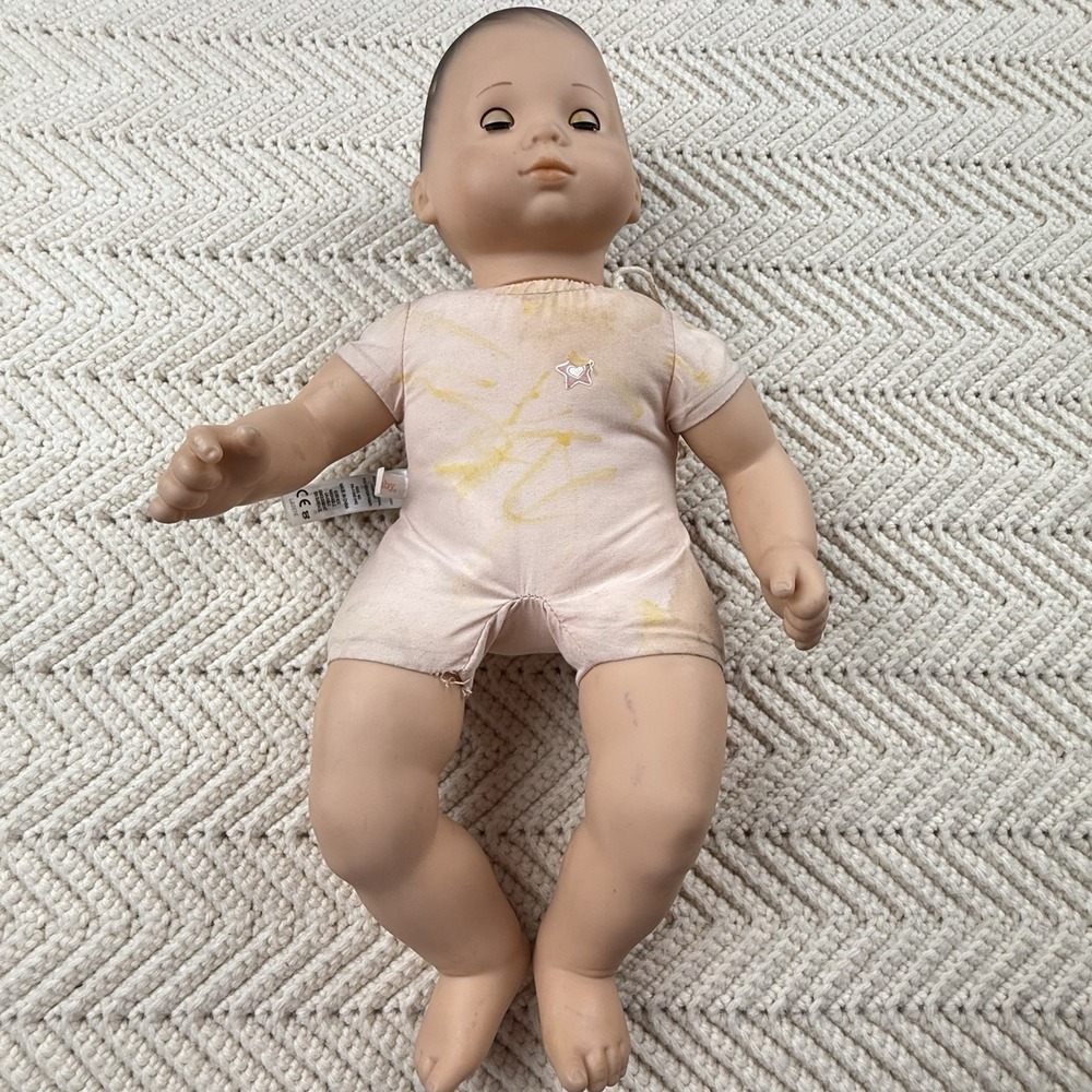 American Girl Bitty Baby AS-IS Doll Needs Cleaning Brown Hair Brown Eyes‎